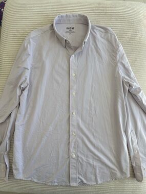 RHONE Men's Light Lavender Button-Up Dress Shirt